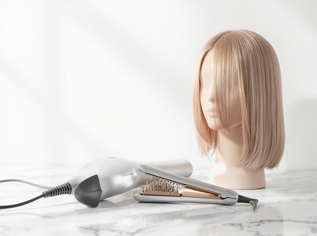 Professional hair dryer and straightener comparison for fine hair styling