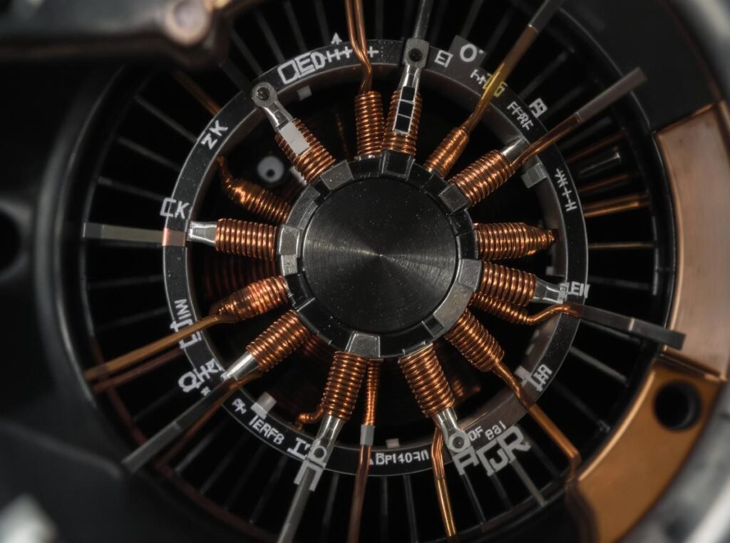 Hair dryer motor showing high wattage electrical components and power systems