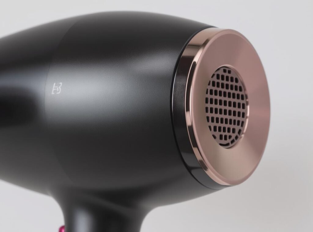 Professional blow dryer heat settings and temperature controls for different hair types