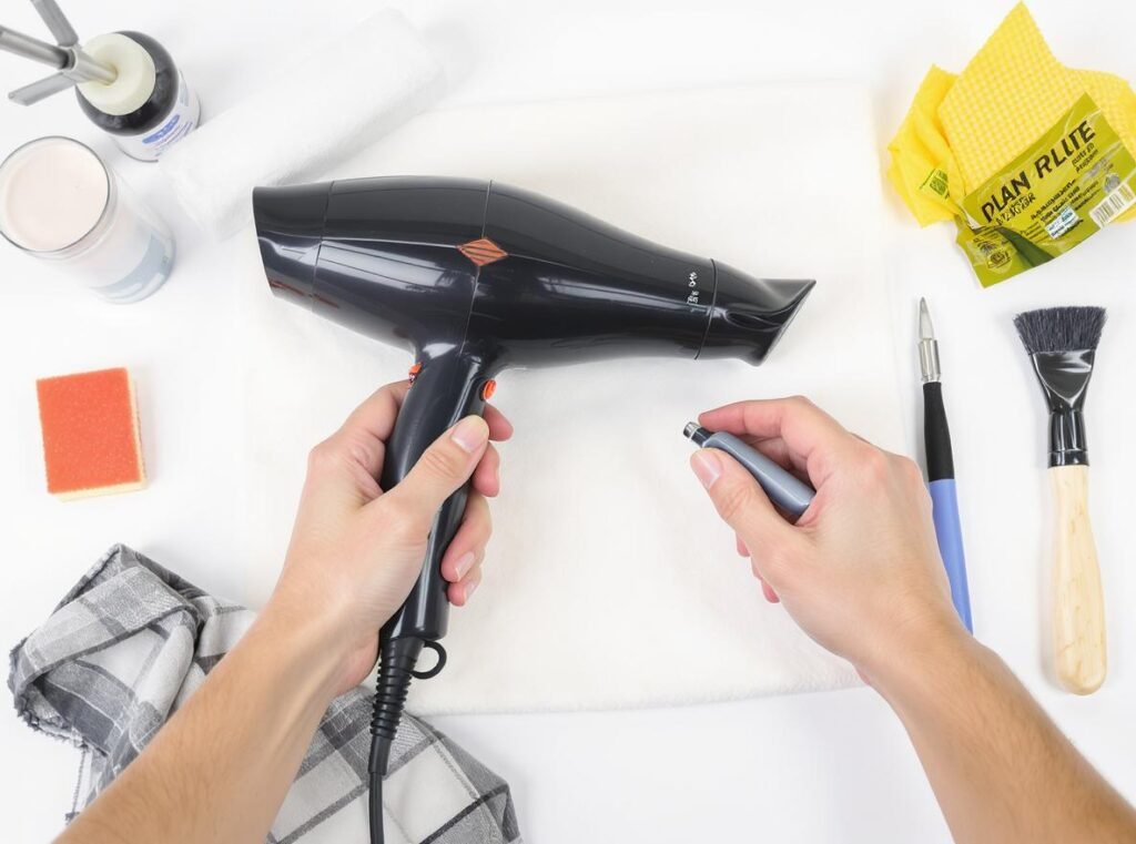DIY hair dryer noise reduction modifications and maintenance tools