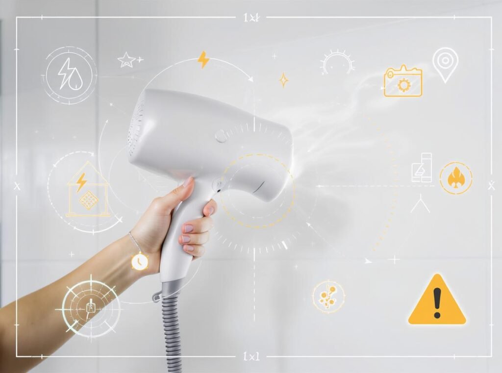 Safety precautions and guidelines for using hair dryer to dry clothes