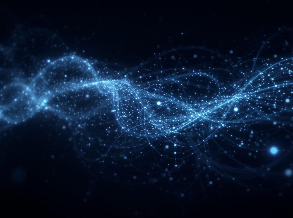 Scientific visualization of ionic technology with negative ions around hair strands