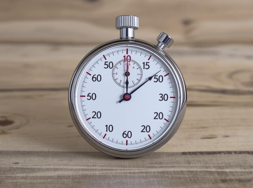 Timer showing 10-30 minute drying time range for different pet coat types