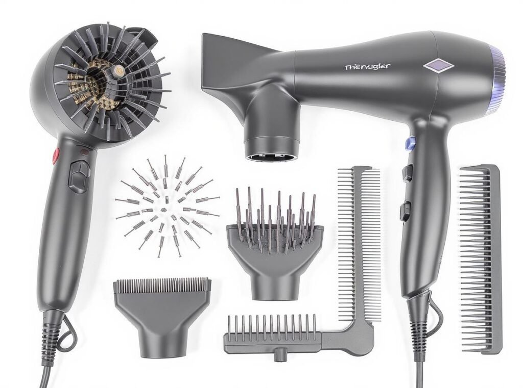 Hair dryer attachments and accessories for men's styling