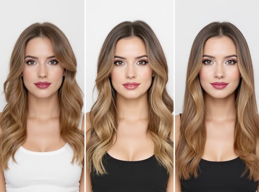 Different hair styling goals achieved with professional dryers and products