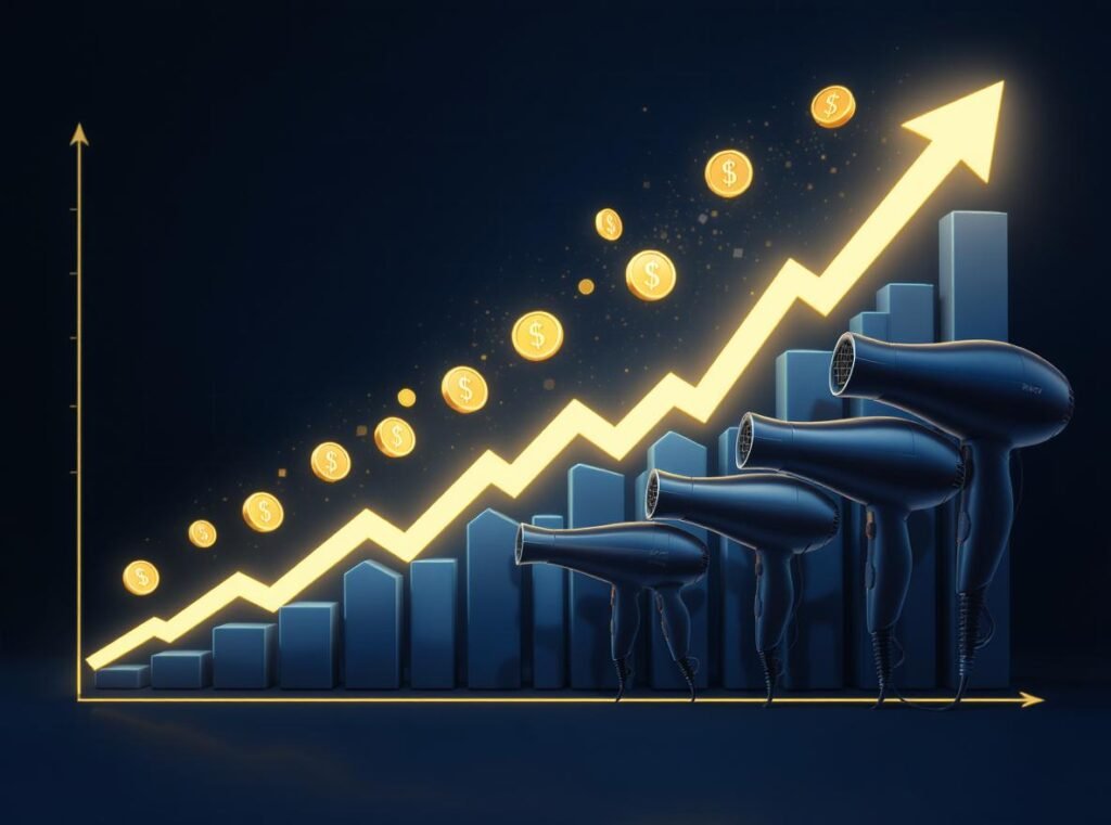 Hair dryer market performance showing strong growth trends and revenue projections