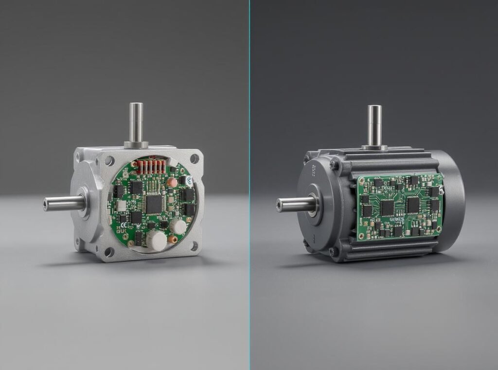 DC motor and BLDC motor comparison showing brushless technology differences in hair dryers