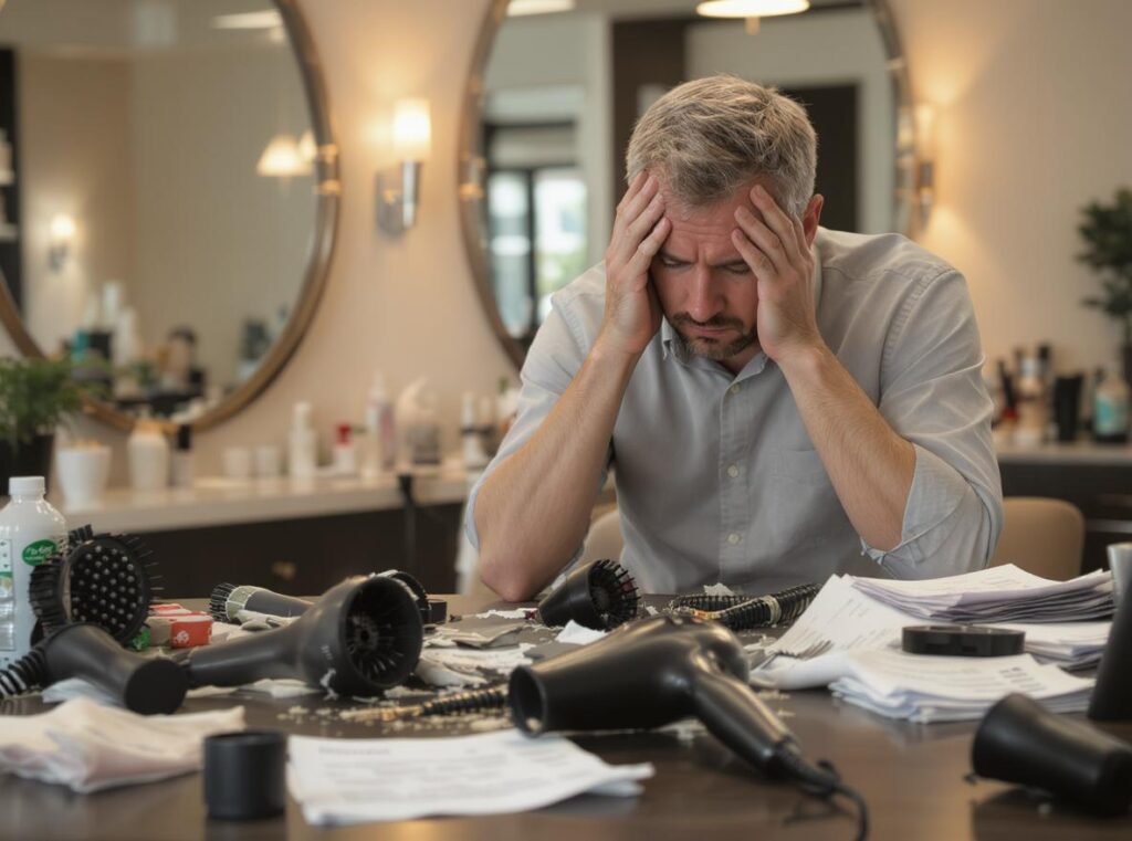 Broken hair dryer equipment showing hidden costs of frequent replacements in salons