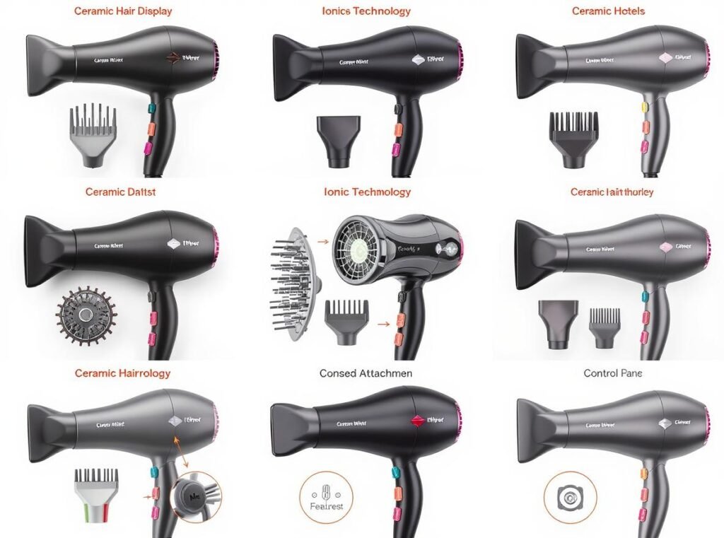 Essential features to look for in quality ceramic hair dryers including wattage and ionic technology