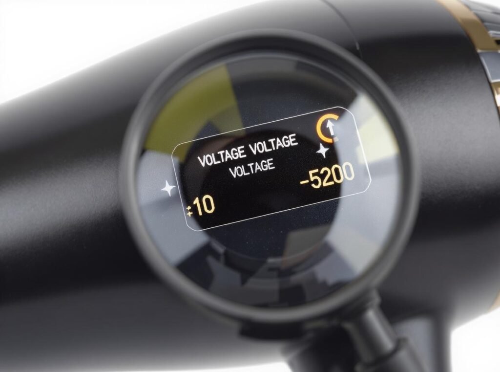 dual voltage hair dryer label check voltage specifications guide