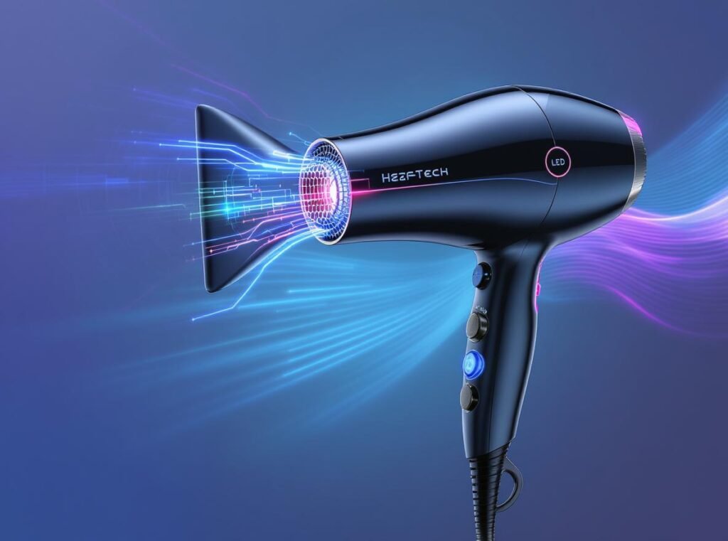 Modern hair dryer with advanced safety features beyond basic thermal fuse protection