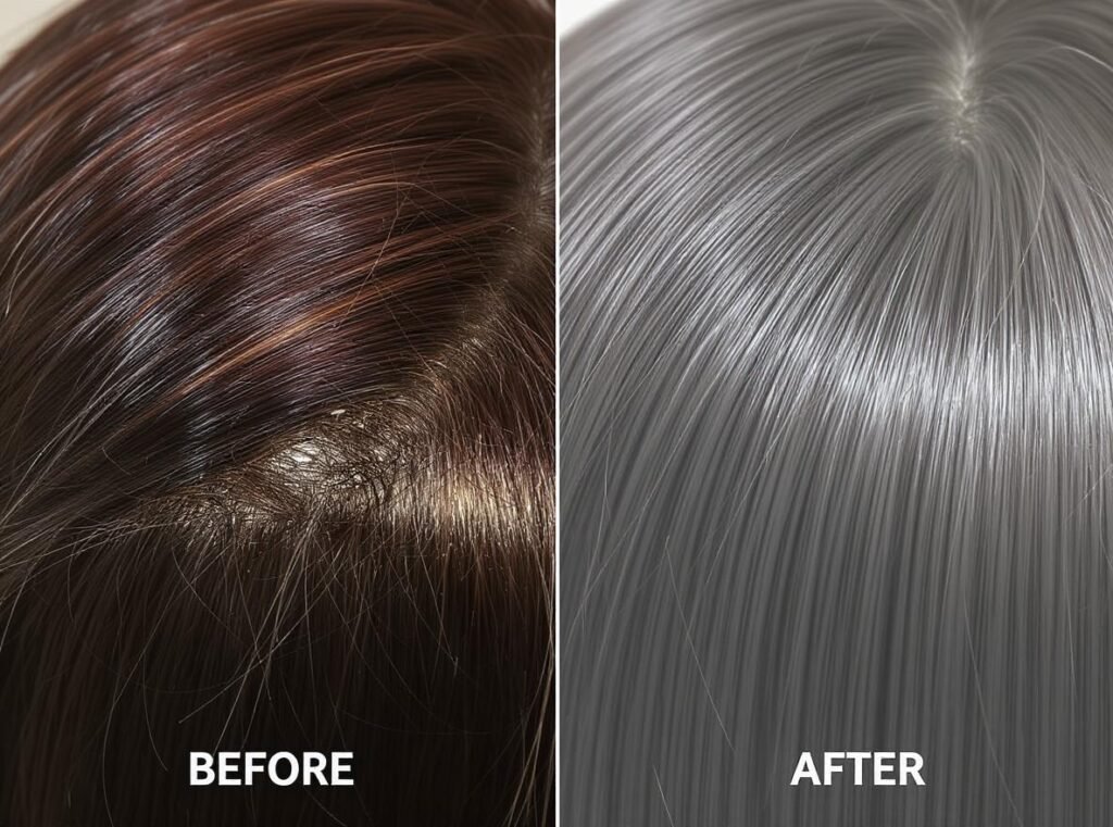 Hair health comparison showing benefits of optimal CFM airflow versus heat damage