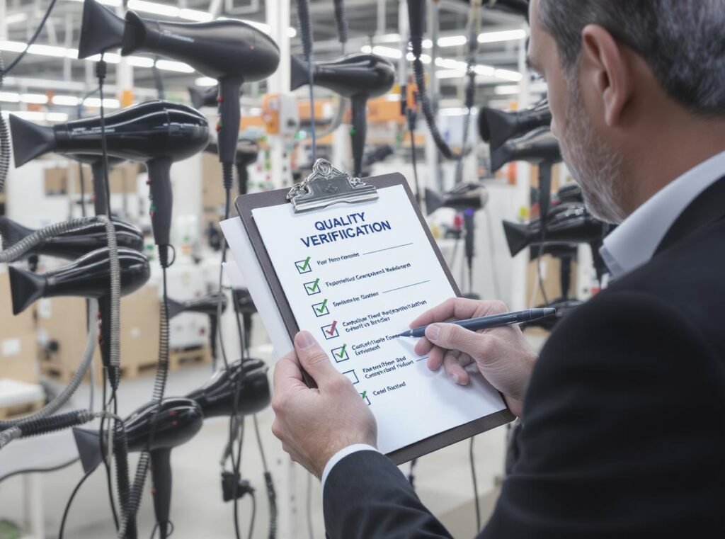 Complete hair dryer manufacturer quality verification checklist for B2B buyers