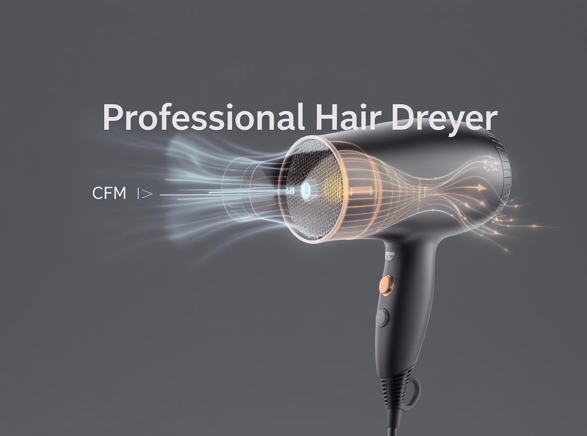 Hair dryer airflow measurement CFM m/s professional specifications guide