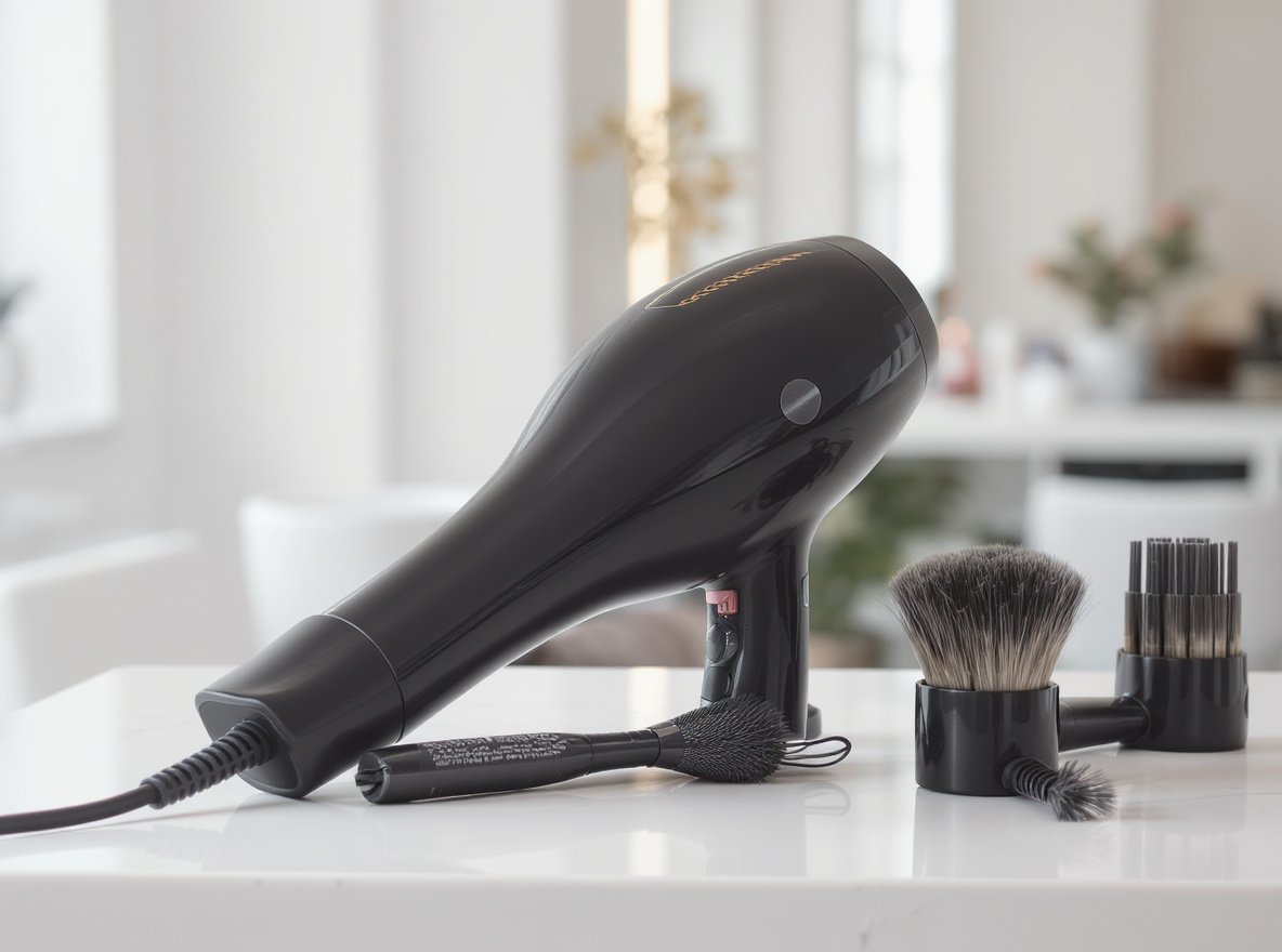 Professional AC motor hair dryer in modern salon setting