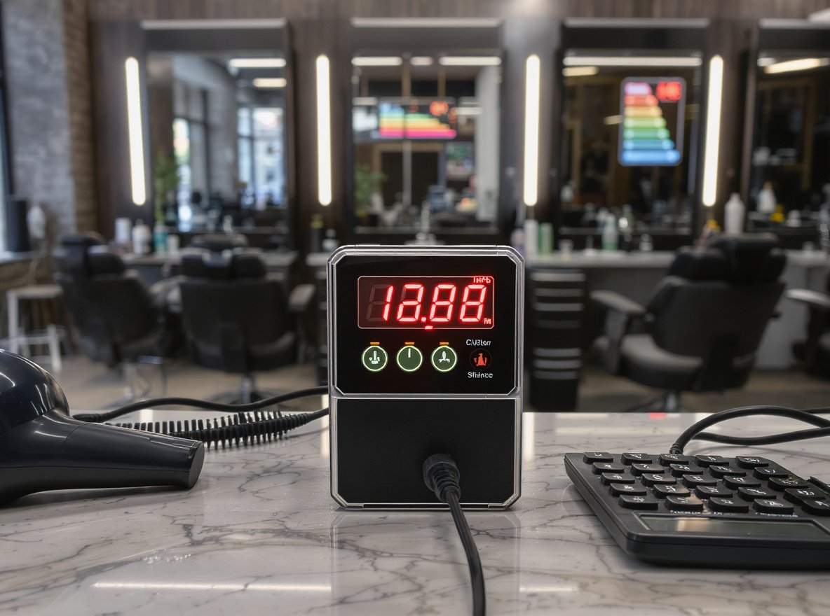 1875W hair dryer electricity consumption calculation with power meter and cost analysis