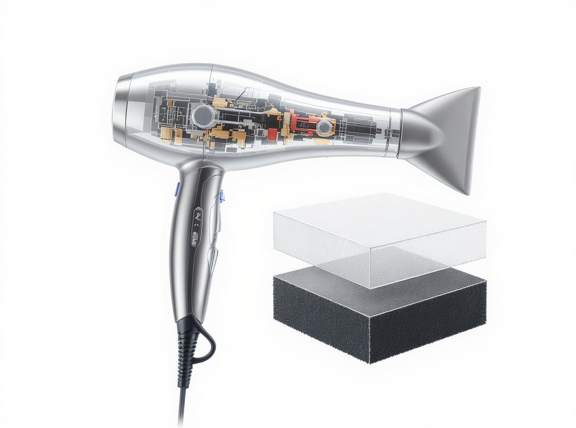 Hair dryer plastic housing materials comparison ABS polycarbonate PC blend manufacturing guide