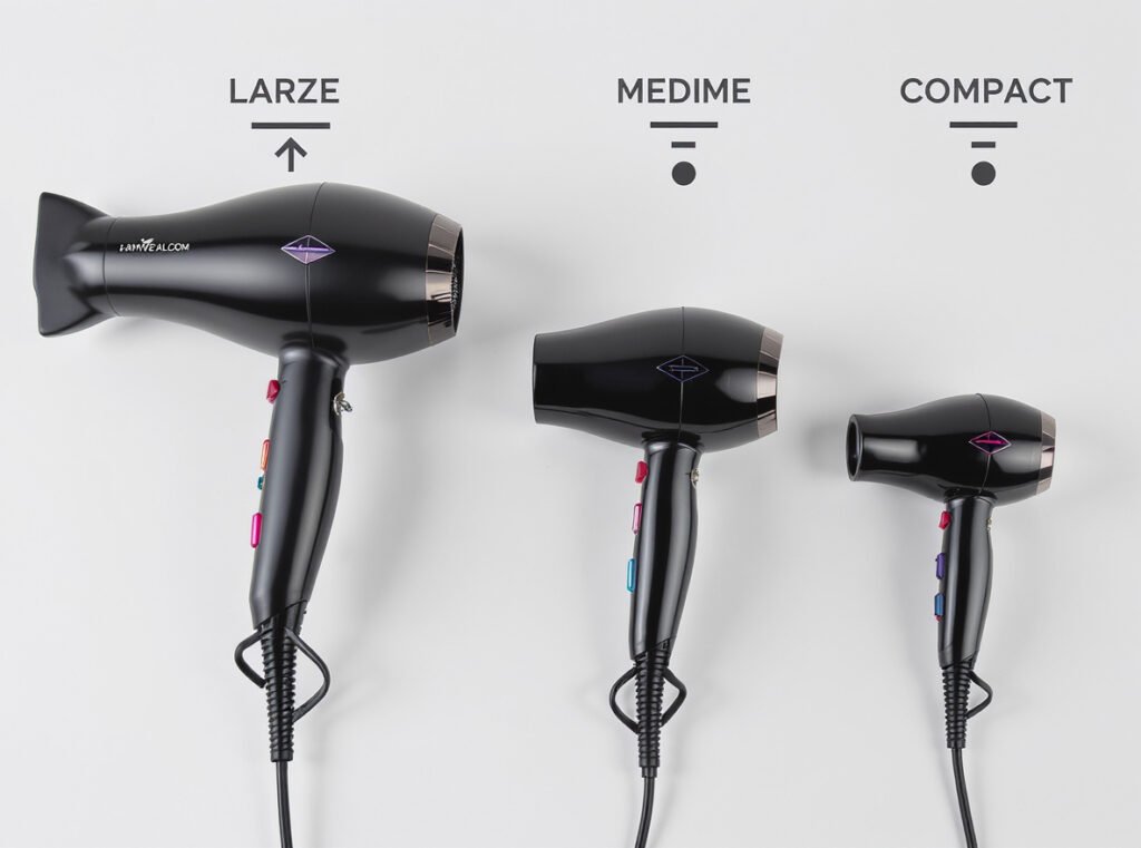 Hair dryer weight comparison by motor type AC DC brushless motors