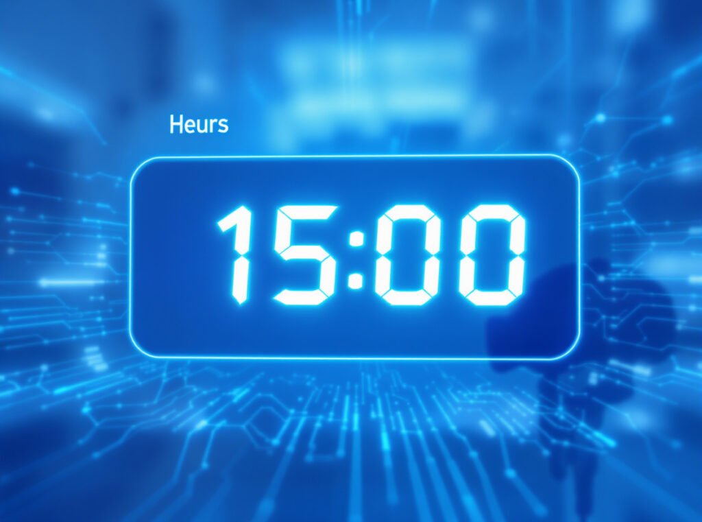 Professional hair dryer operational hours display showing 1500 hours