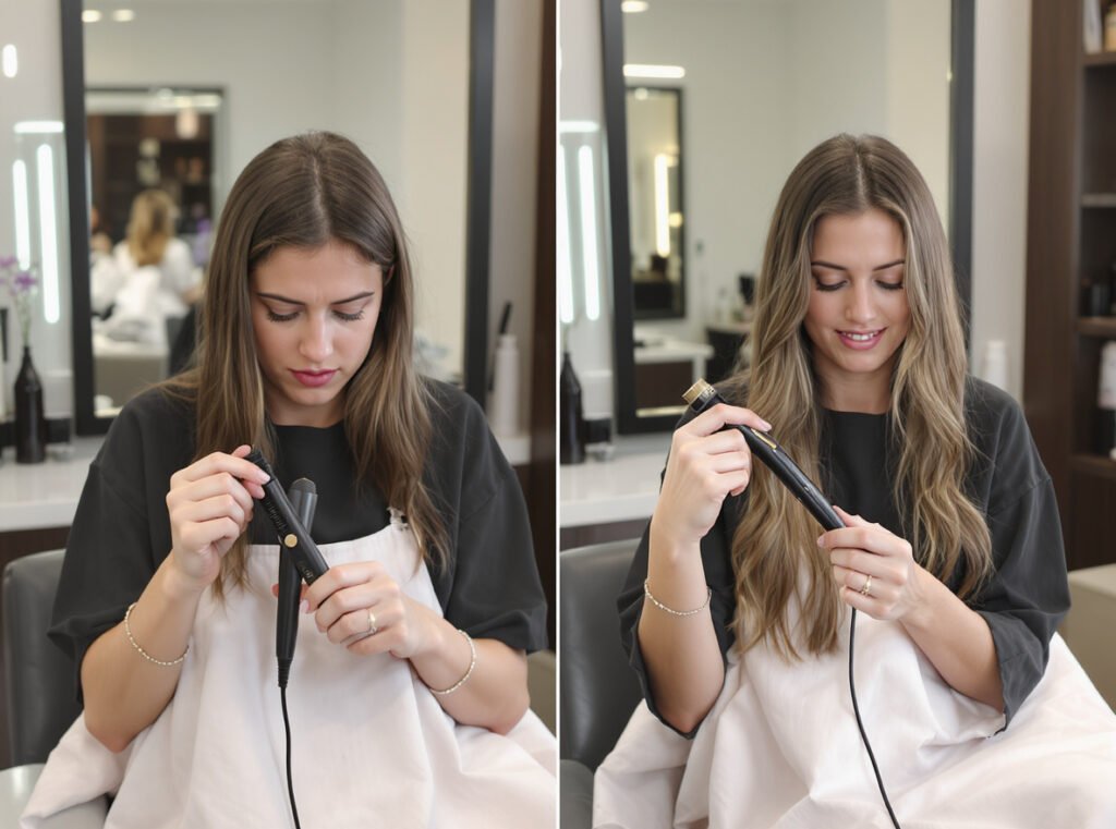 Comparison showing impact of hair dryer cord length on salon stylist performance