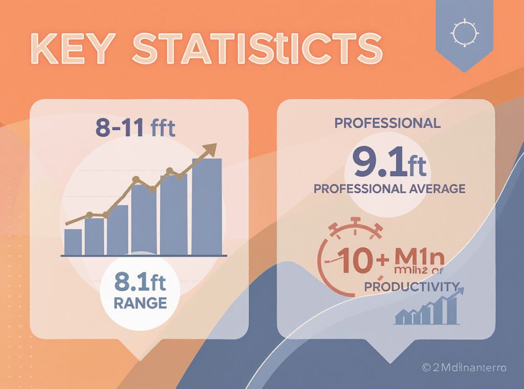 Summary infographic showing optimal hair dryer cord length statistics for professional salons
