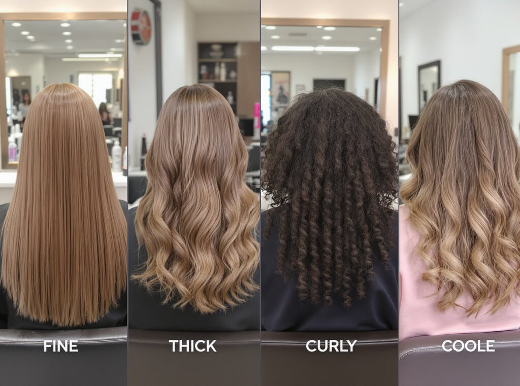 Active Frizz Control Technology benefits for different hair types including curly fine thick hair