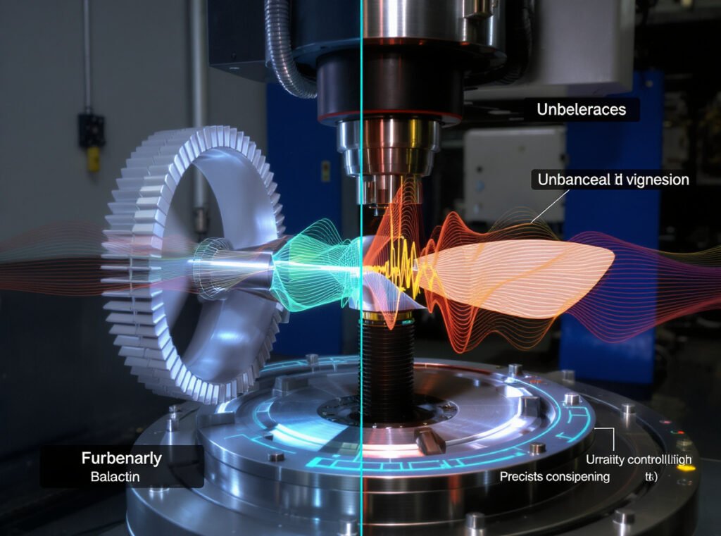 Hair dryer fan balance testing and precision manufacturing for noise reduction
