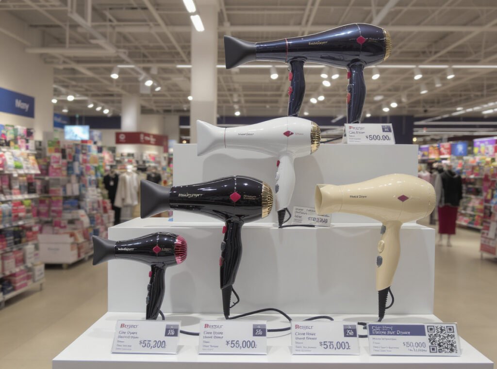 Hair dryer market segments budget mid-range premium professional price tiers wholesale