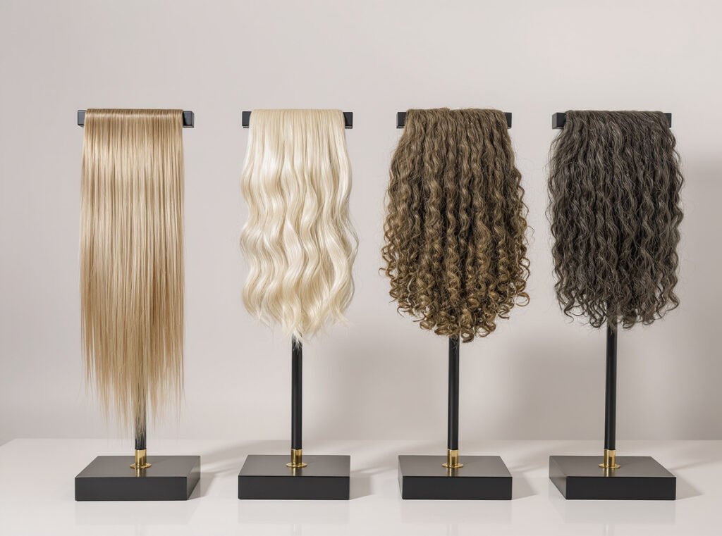 Different hair types and textures for styling tool compatibility comparison