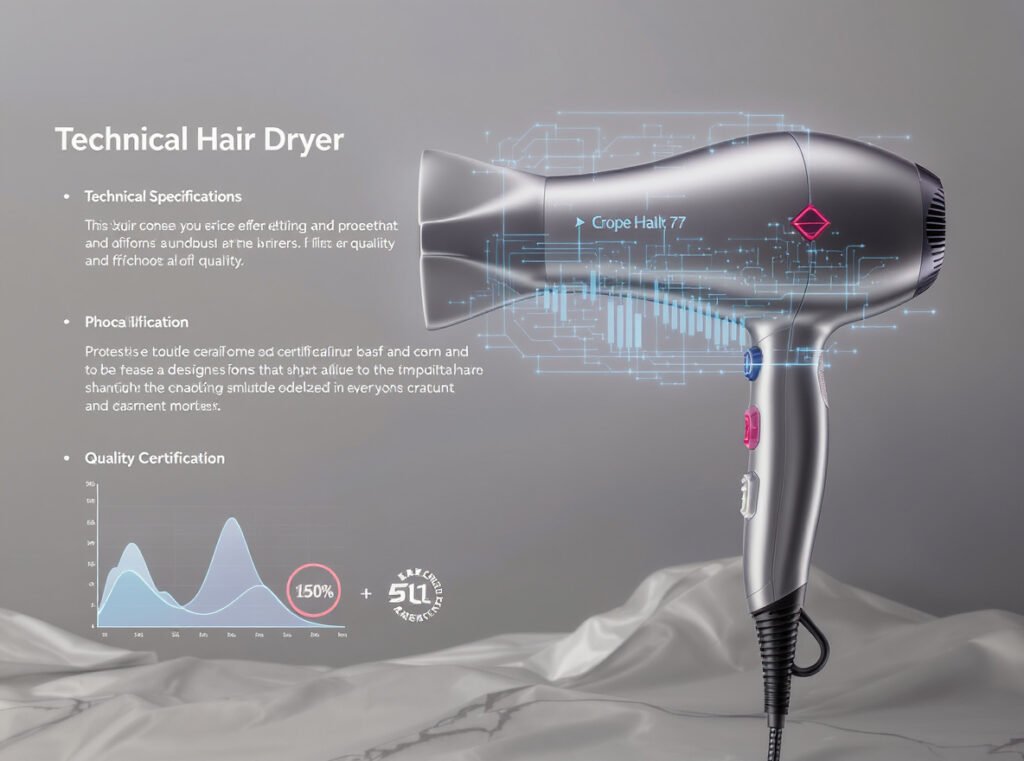 Professional hair dryer showcasing advanced fan design and quality engineering for wholesale