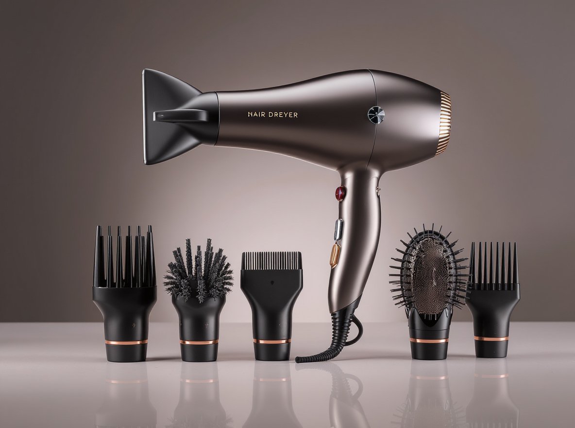 Lightweight hair dryer vs powerful hair dryer comparison showing two professional models side by side