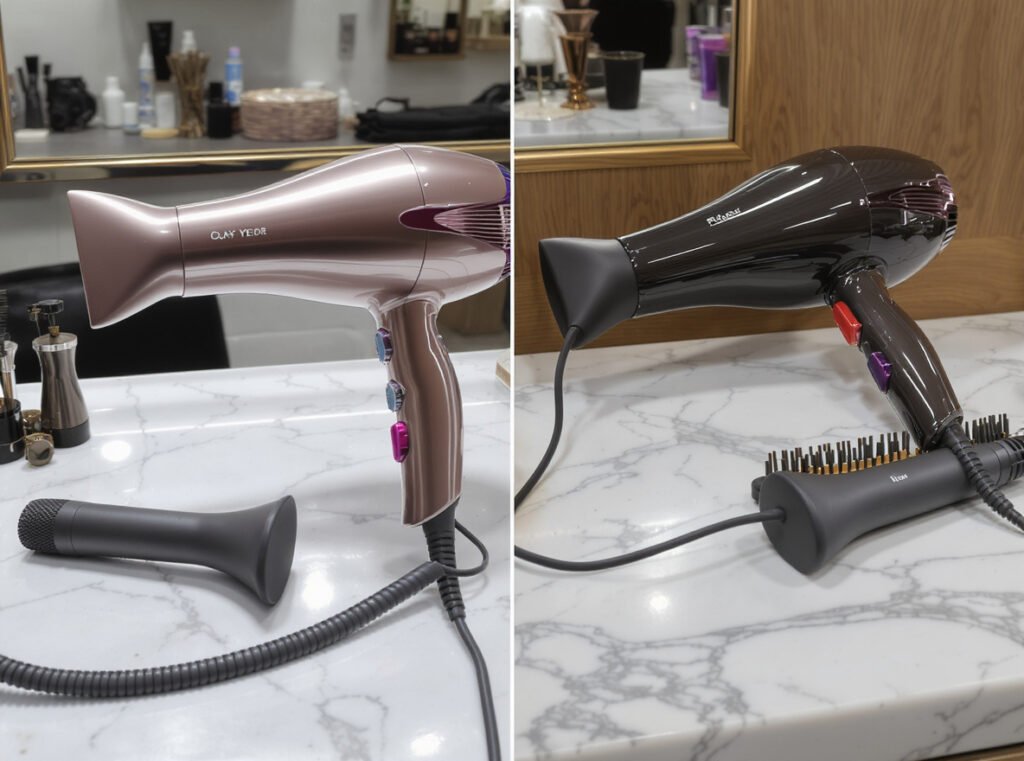 Parlux vs Dyson hair dryer side by side comparison professional salon