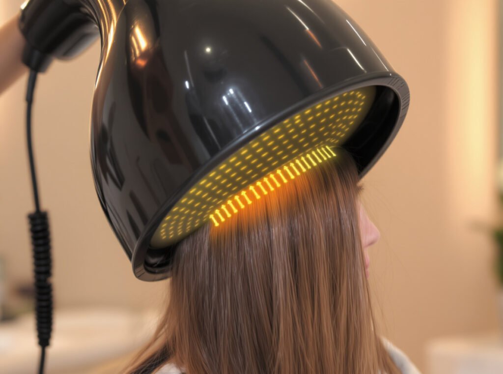 Hooded dryer providing even heat distribution for deep conditioning treatment