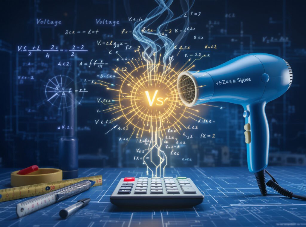 Calculate hair dryer amperage circuit breaker electrical formula guide