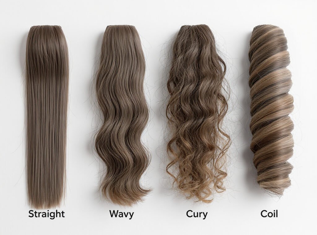 Different hair types and textures showing porosity levels for dryer selection