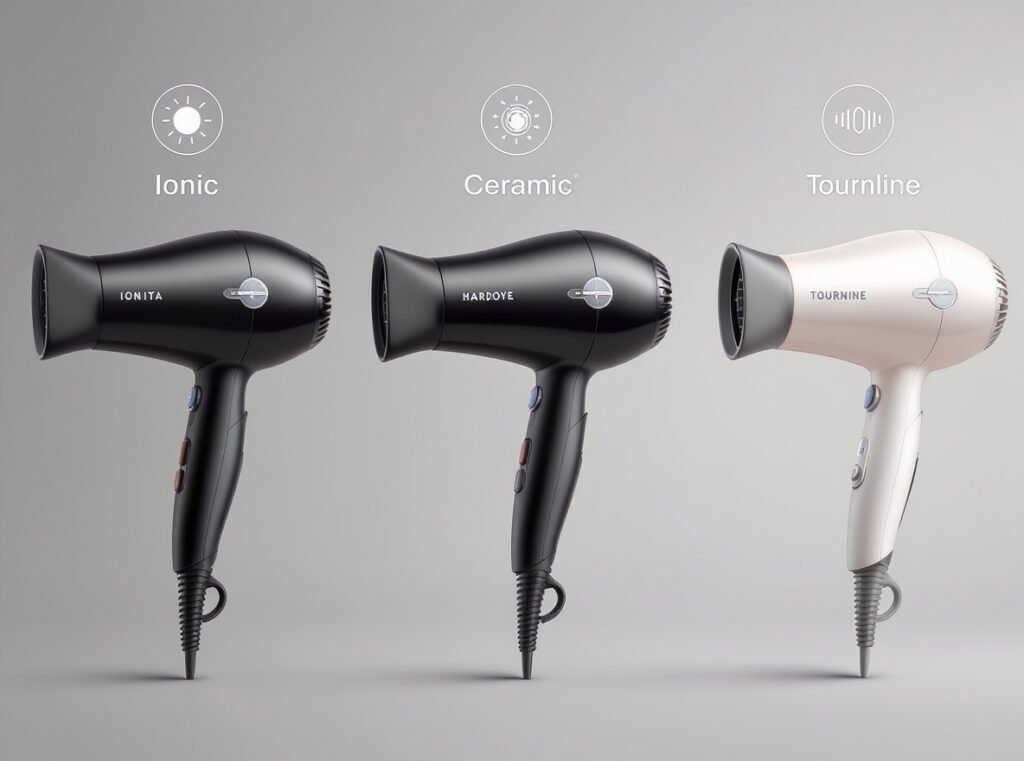 Comparison of ionic, ceramic, and tourmaline hair dryer technologies for curly hair care