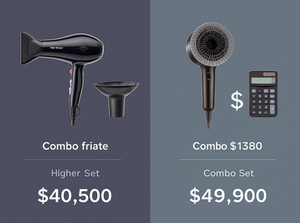 Cost comparison between individual hair styling tools vs combo sets