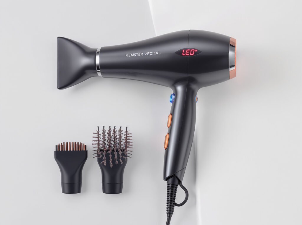 Professional grade high-speed hair dryer with advanced technology features