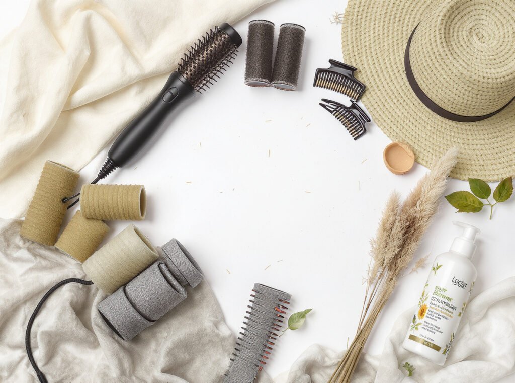 Heat-free hair styling tools and methods for fine hair volume