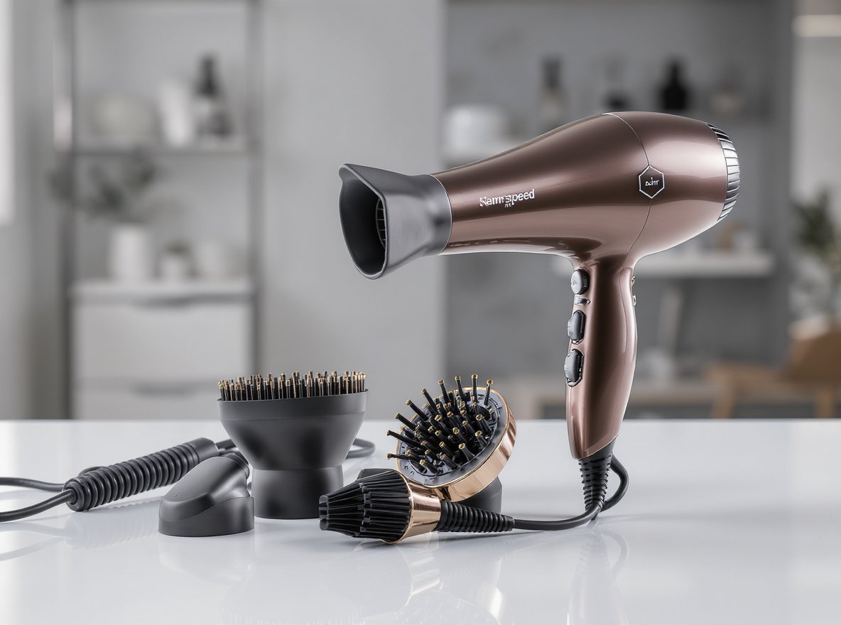 Professional hair dryer with multiple attachments for all hair lengths