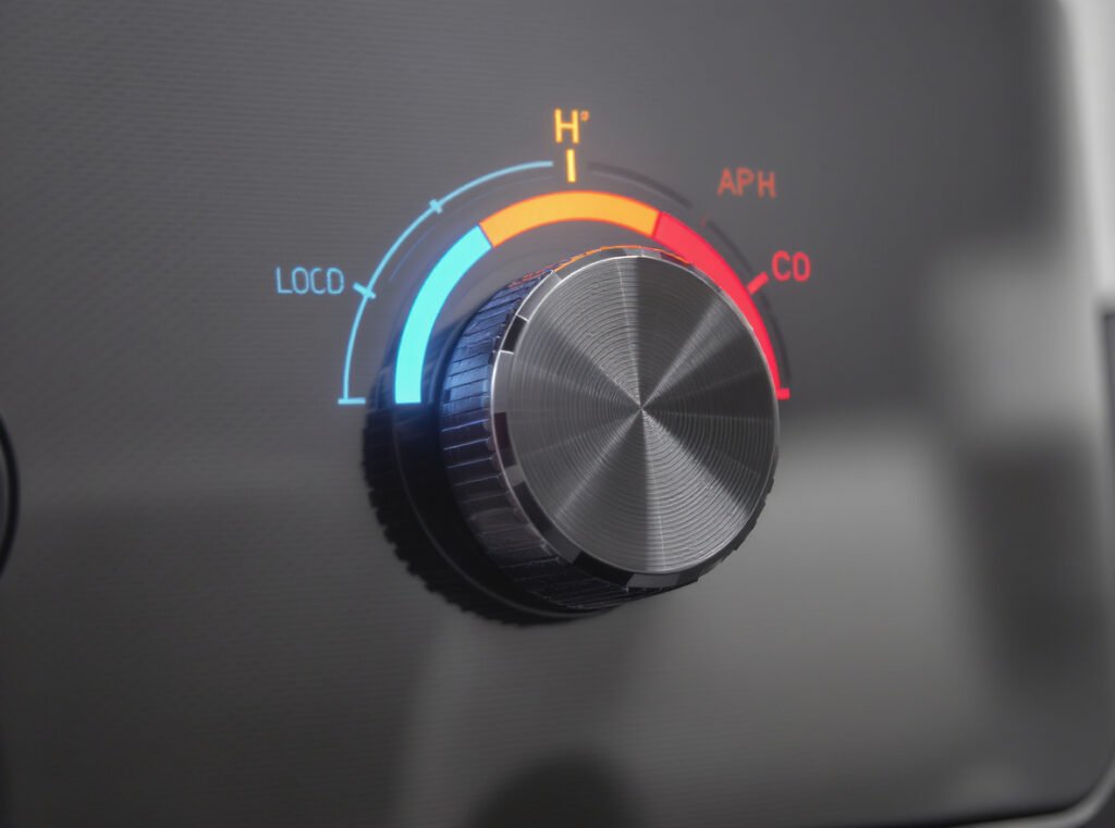 Hair dryer temperature control settings for different hair types