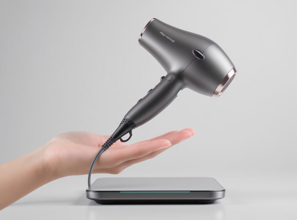 Lightweight ergonomic hair dryer under 600 grams for reduced fatigue